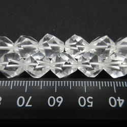 【ダイヤモンドカット】/【天然水晶】/玉size(約10㎜)/1set(5玉)/1203t 3枚目の画像