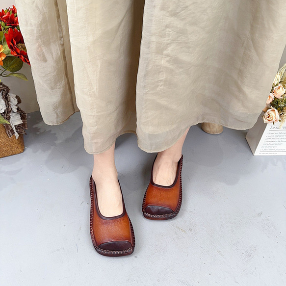 パンプス レディース シューズ 通気性 疲れない 美脚 ママ 人気 ウエッジソール 上品 疲れない 静音 韓国 春靴 10枚目の画像