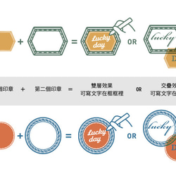 透明邊框組合印章：每款各有4顆印章，享受無盡的顏色組合 第4張的照片