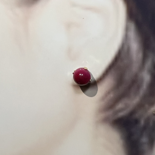 天然石 ピンクタイガーアイ スタッド ピアス ピアス（スタッド