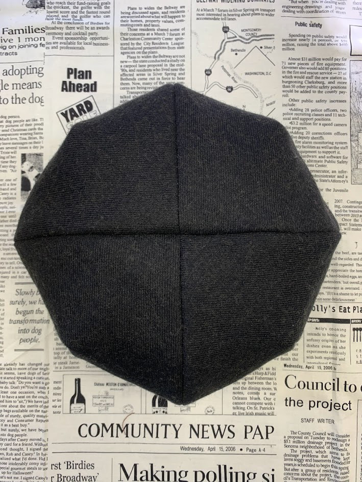 秋冬向け ベレー帽（チャコール） リネンウール