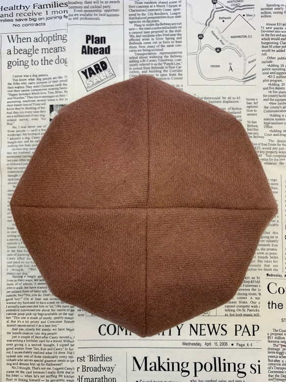 2024秋冬モデル ベレー帽（レンガ） リネンウール 1枚目の画像