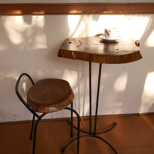 けやき ひとりカフェテーブル 12－28（テーブルのみ）高さ変更可能  