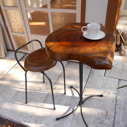 けやき ひとりカフェテーブル 12－28（テーブルのみ）高さ変更可能  