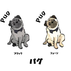 【受注生産】プルオーバーパーカー　付け襟シリーズ　コーギー、パグ、柴犬、ペキニーズ 3枚目の画像