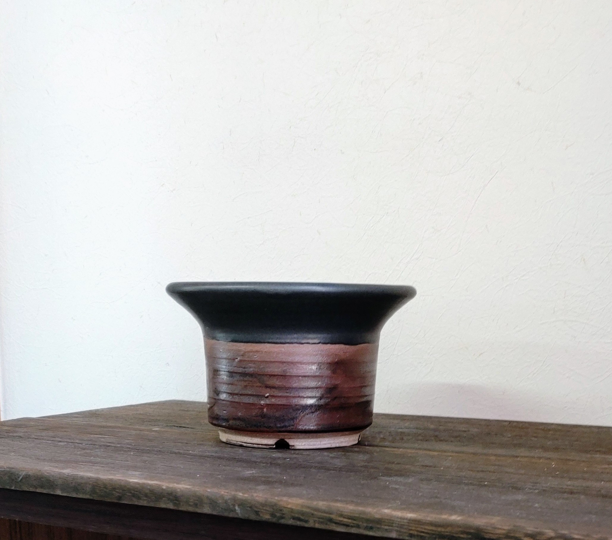 常滑焼 竹内公明 灰釉花瓶 20cm