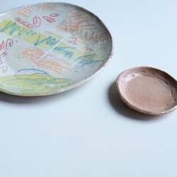 新春福袋！らくがきの平皿とまるい小皿セット 3枚目の画像