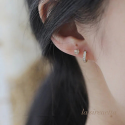 受注製作 ＊ line hoop pierce 2枚目の画像