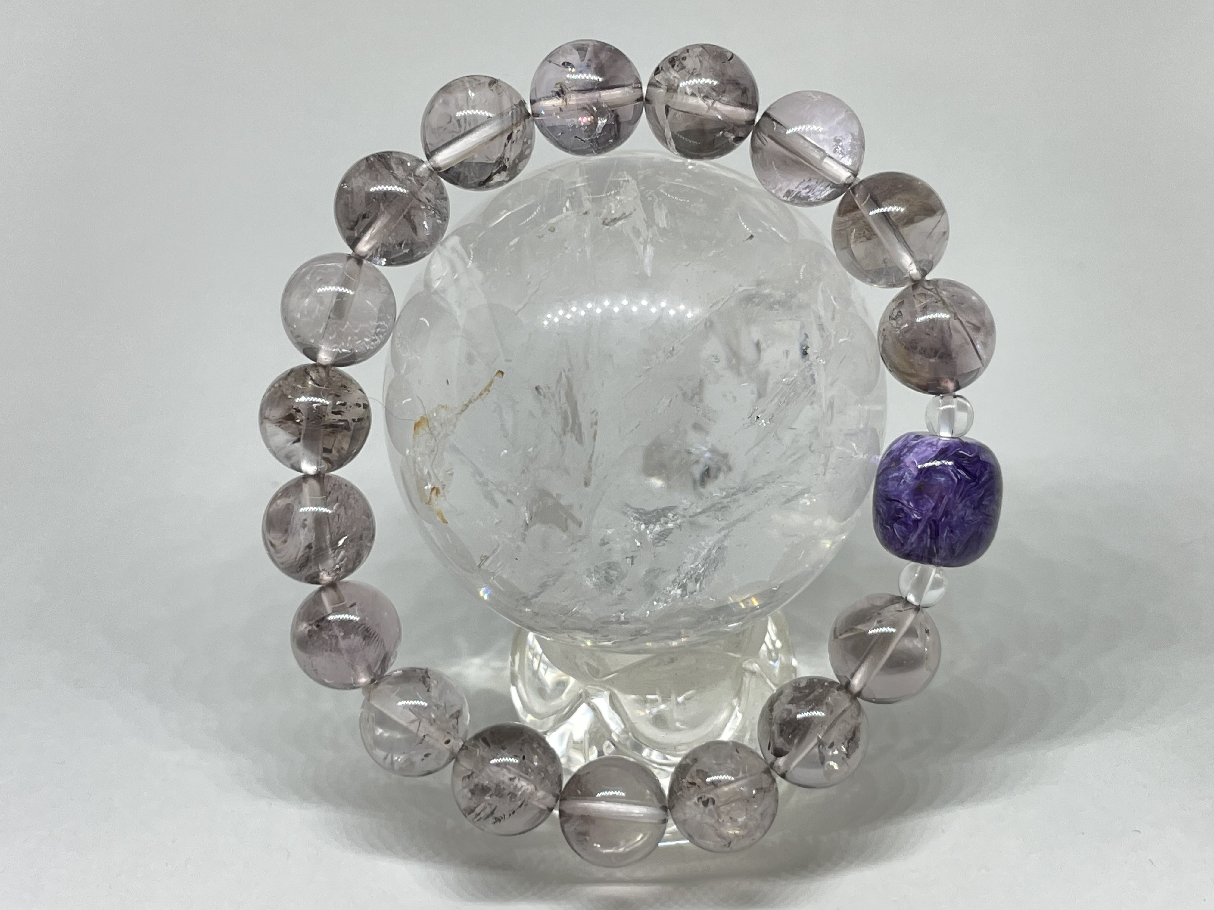 虹がたっぷり✳︎とにかく癒しを求める方へ✳︎チャロアイト＆スモーキーアメジスト