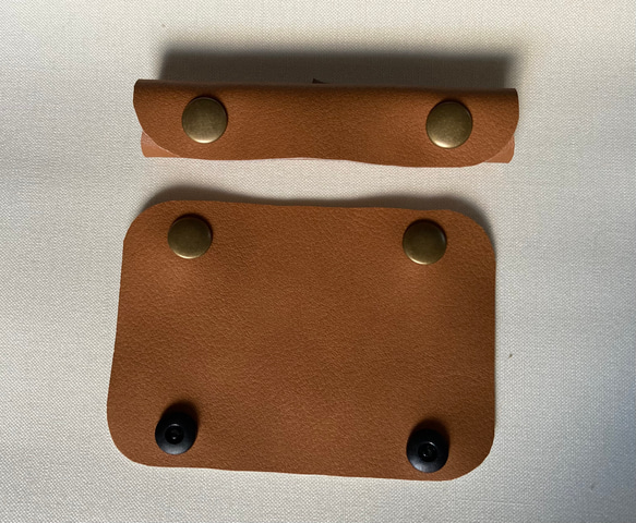 新色×アンティークメタル　持ち手カバー　ハンドルカバー　トートバッグ 2枚目の画像