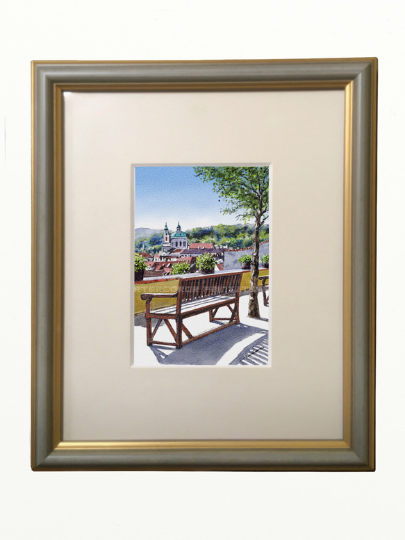 ポストカード ヨーロッパ風景画（組み合わせ自由4枚セット1.000円）No.256  プラハ城のテラスから 3枚目の画像