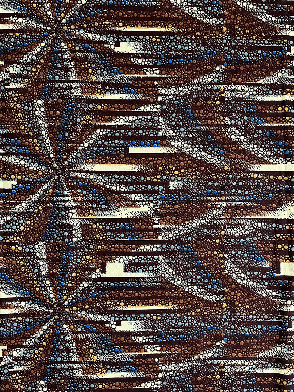 アフリカ着物 WOODIN「Perles 微粒（クリーム色地）」フルオーダー／セミオーダー 4枚目の画像