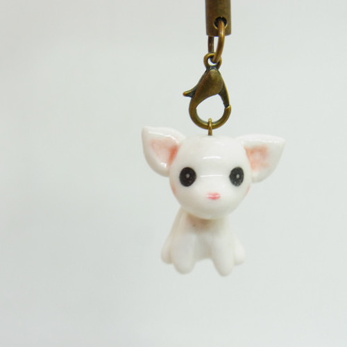 再販・まめわんこストラップ（チワワ） 携帯ストラップ やまざきじんこ