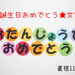 《受注製作》お誕生日おめでとう★文字の壁面飾り 1枚目の画像