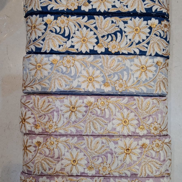 【送料無料】インド刺繍リボン　50cm✖︎30種類　合計15m✨ 10枚目の画像