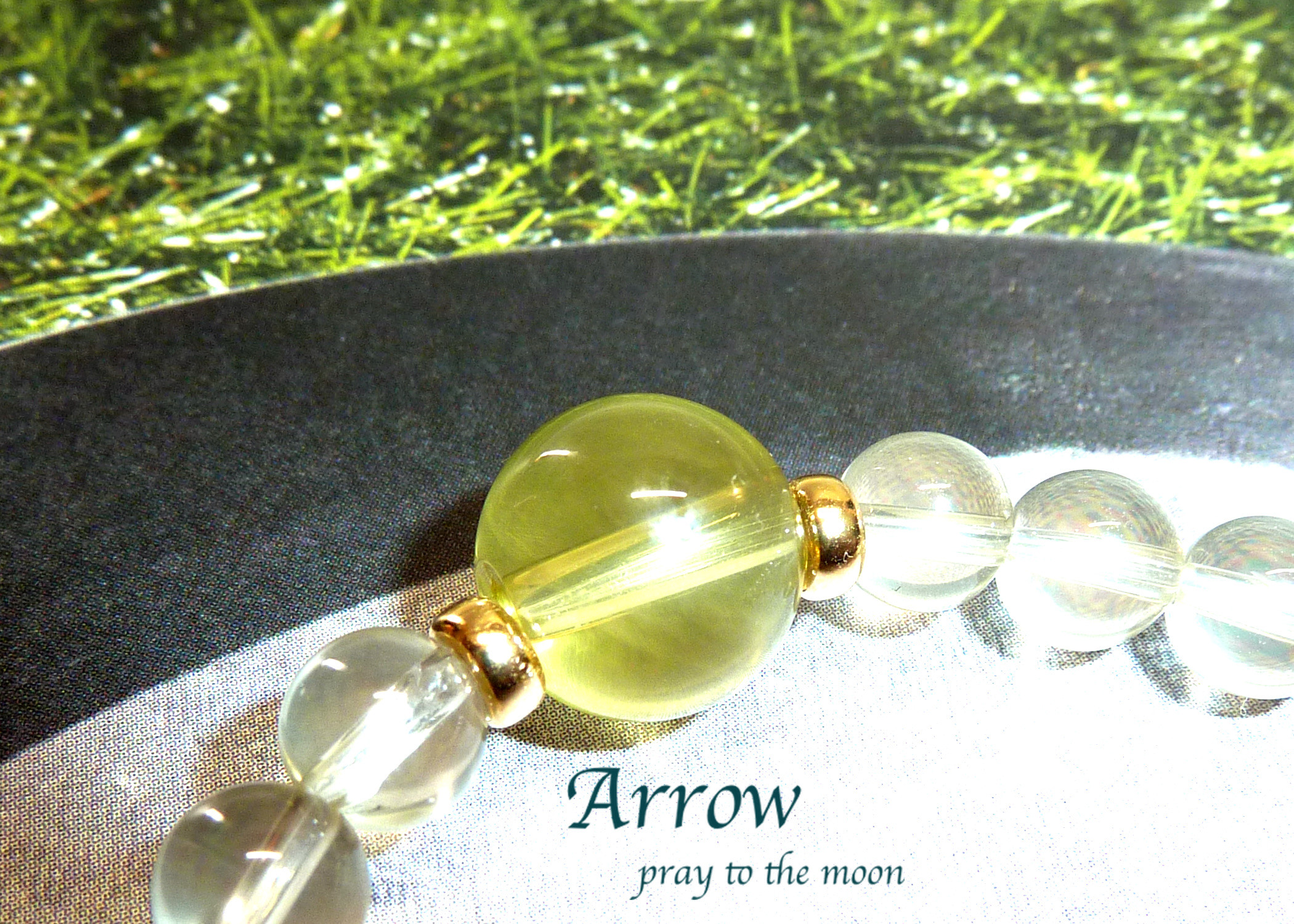 レア＊運命を変える石＊オウロヴェルデとゴールデンラブラドライトスリムブレスレット＊K14／K18