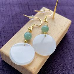 翡翠 天然石 本翡翠 翡翠ピアス ミャンマー産本翡翠 ピアス ピアス