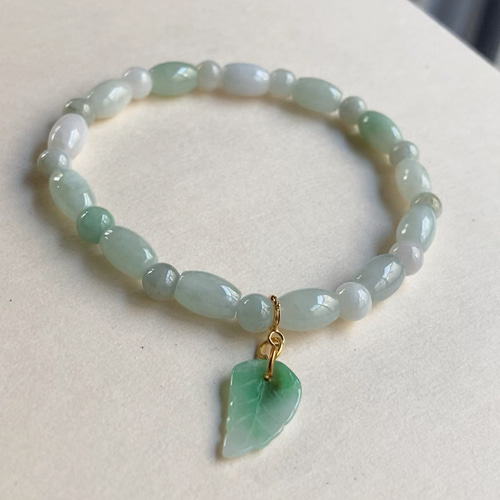 翡翠 天然石 翡翠ブレスレット ミャンマー産本翡翠 ブレスレット