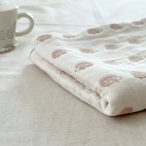 日本／三河木綿】ハリネズミ♡8重ガーゼブランケット fuwara