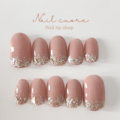 シンプル きらきら マグネットネイルチップ (計測用チップ込み  