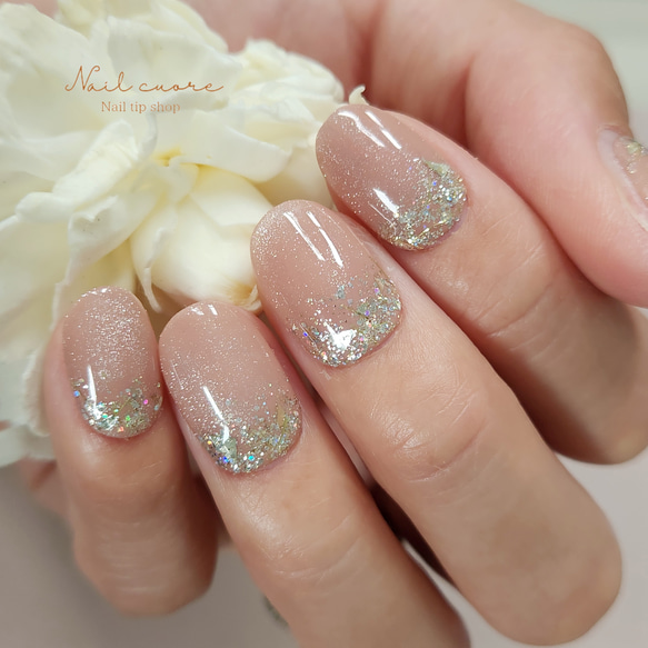 シンプル きらきら マグネットネイルチップ (計測用チップ込み  