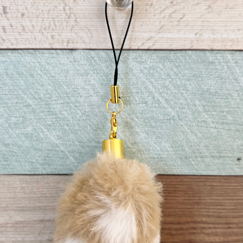 13 shop 即完 しっぽキーホルダー バンビ柄 しっぽストラップ しっぽキーホルダー アニマルボア akaneko