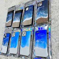 iPhoneケース　スマホケース　海レジン 6枚目の画像