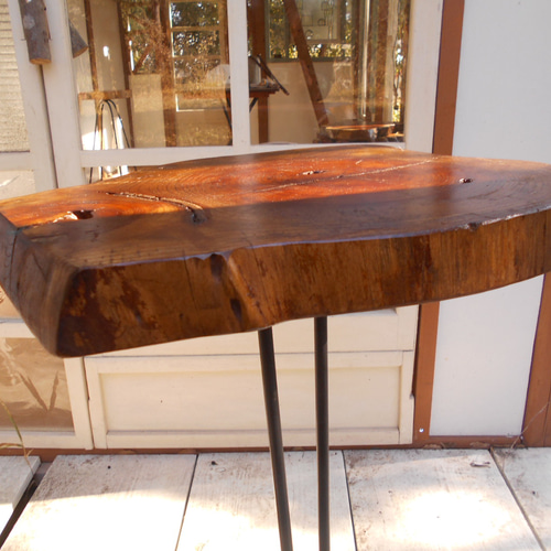 ひのき ひとりカフェテーブルイスセット 12-28 机・デスク Rengasha