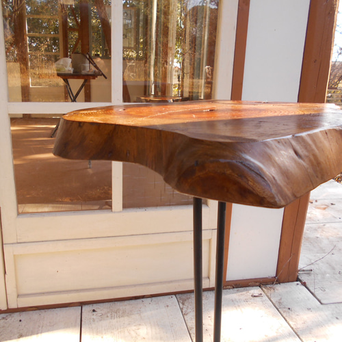 ひのき ひとりカフェテーブルイスセット 12-28 机・デスク Rengasha