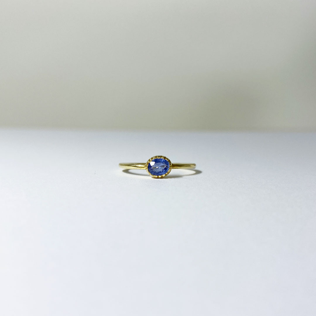一点限定品：ブルーサファイア　オーバルカットリング