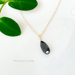 14kgf blackspinel necklace 8枚目の画像