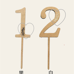 木製ケーキトッパー　誕生日　ハッピーバースデー　装飾　数字 3枚目の画像