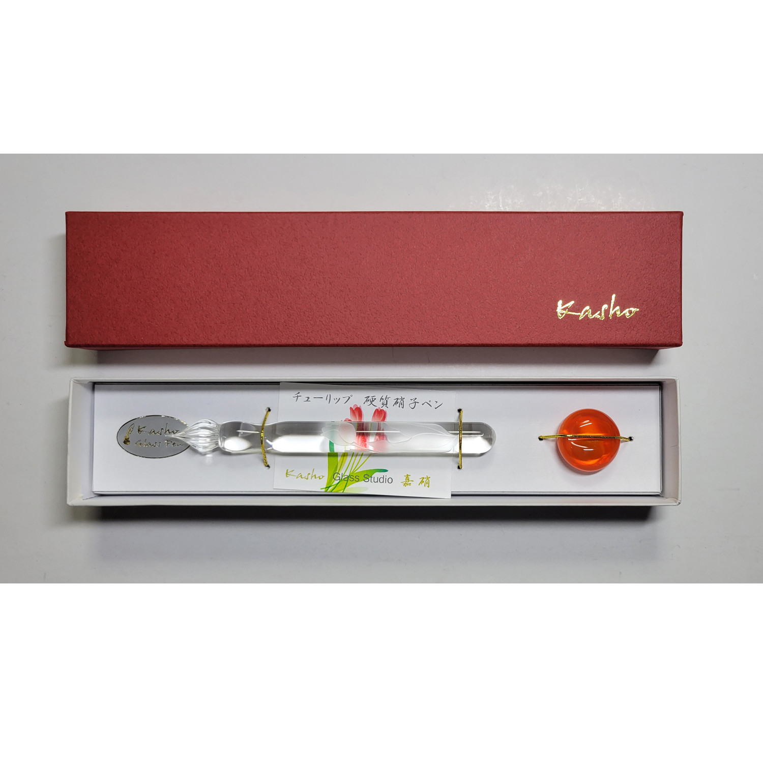 チューリップ　硬質ガラスペン 四季シリーズ