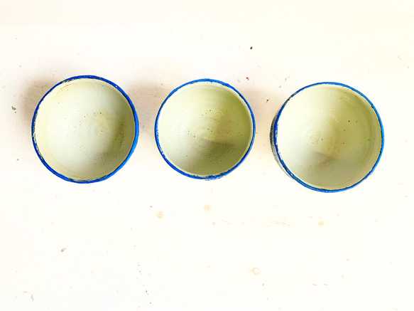 青ピンク3〜5　ゴブレット　小鉢　小碗 5枚目の画像