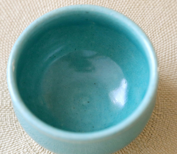 艶やかターキッシュブルー トルコ青釉のお湯のみ small 5枚目の画像