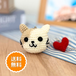 バッグチャーム キーホルダー おしゃれ かわいい 卒業 記念品 ねこ アルファベット イニシャル お揃い 部活 3枚目の画像