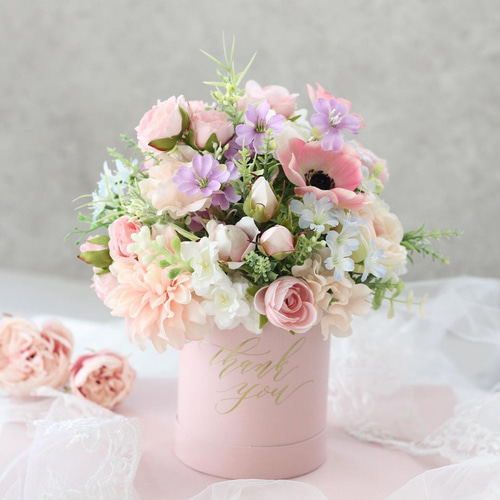 ミニBOXブーケ2個セット】 オーダーメイド／両親贈呈品＊ウエディング  