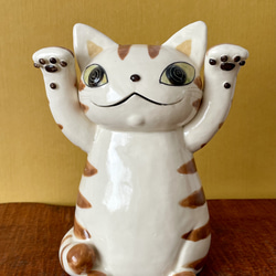 招き猫セット(茶トラ猫)　新春福袋2024 3枚目の画像