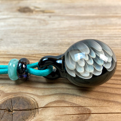 Fume Dot Glass Flower Implosion ボロシリケイトガラスペンダント WITF3 12枚目の画像