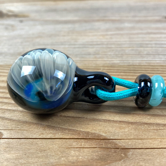 Fume Dot Glass Flower Implosion ボロシリケイトガラスペンダント WITF3 14枚目の画像