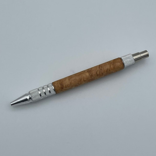木軸ボールペン3 花梨瘤杢 アルミ無垢金具 ペン・筆記用具 工房 木軸ボールペン3 花梨瘤杢 アルミ無垢金具 ペン・筆記用具 工房