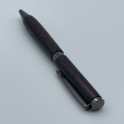 木軸ボールペン7　ウエンジ　ローレット金具 7枚目の画像