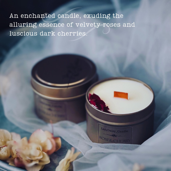 ソイ アロマキャンドル缶　ローズ&ダークチェリーの香り 1枚目の画像