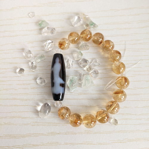 ルチル貔貅♡アイリスシトリン天然石ブレスレット