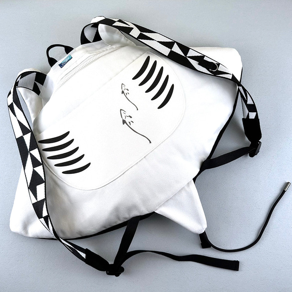 設計款MR110a - 【純棉帆布】鬼蝠魟立體後背包#XL 第2張的照片