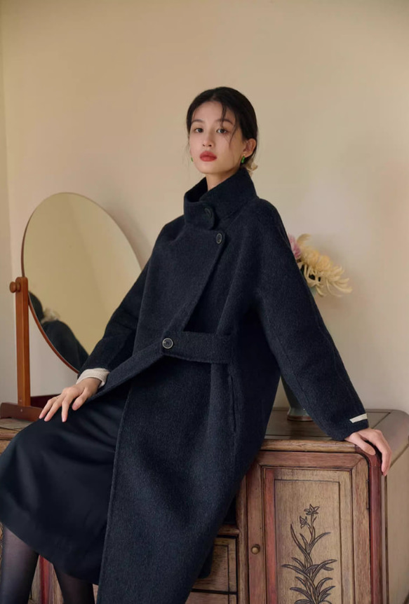 オリジナルデザイン ウールコート ロングコート ウール混 コート