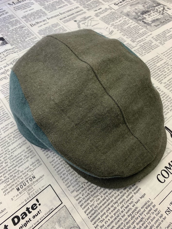 秋冬向け ハンチング（カーキ＆グリーン） リネンウール