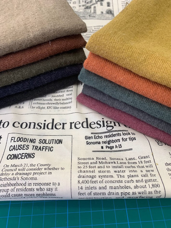 秋冬向け  ハンチング（チャコール＆ピンク） リネンウール 7枚目の画像