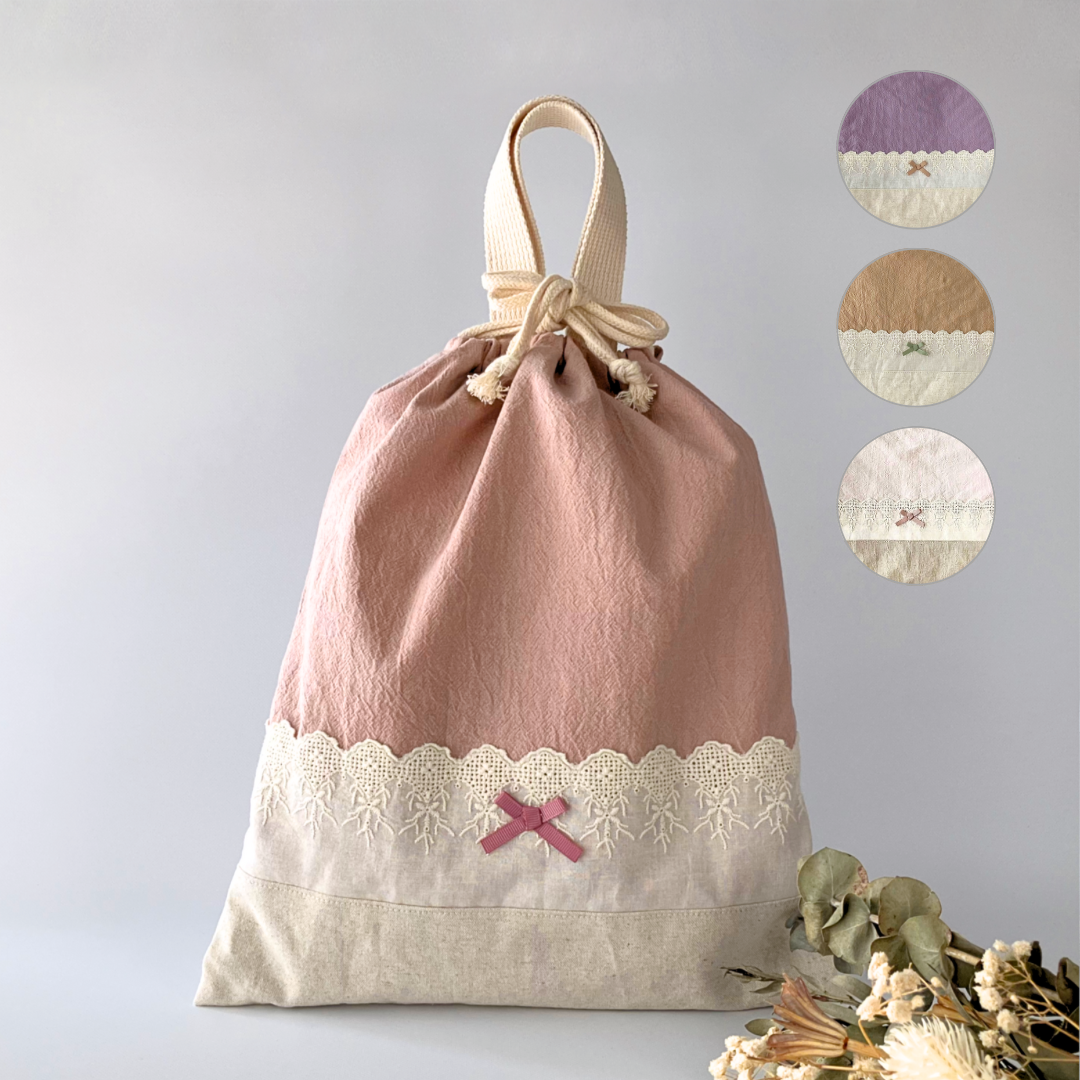 車　ハンドメイド巾着　レア　お着替え入れにも