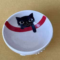 豆皿、ぐい呑みセット(黒猫、白黒ハチワレ猫)❤️新春福袋2024 4枚目の画像